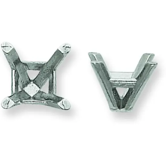 14K White Gold 4 Prong Princess Basket Setting 9.5mm {1}