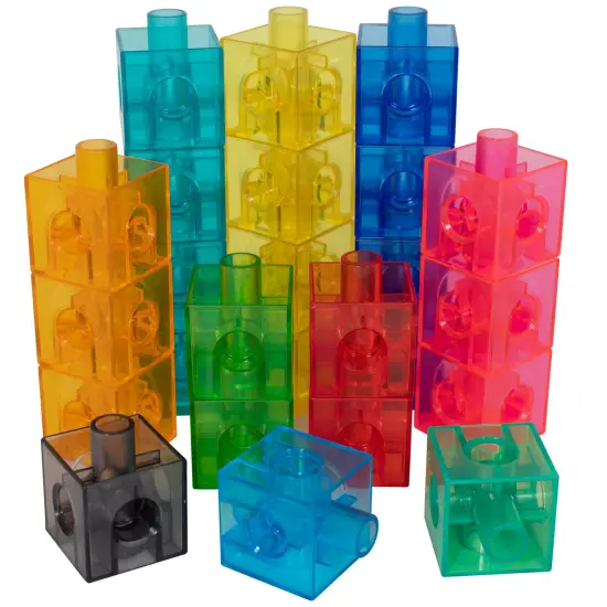 Translucent Linking Cubes - Set of 100 - 0.8 Inch {1}