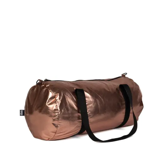 LOQI Metallic Weekender Reversible Bag, Matt Rose Gold, One Size {2}
