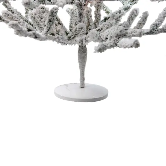 Northlight 36" Green Flocked Alpine Coral Artificial Christmas Tree - Unlit White {6}