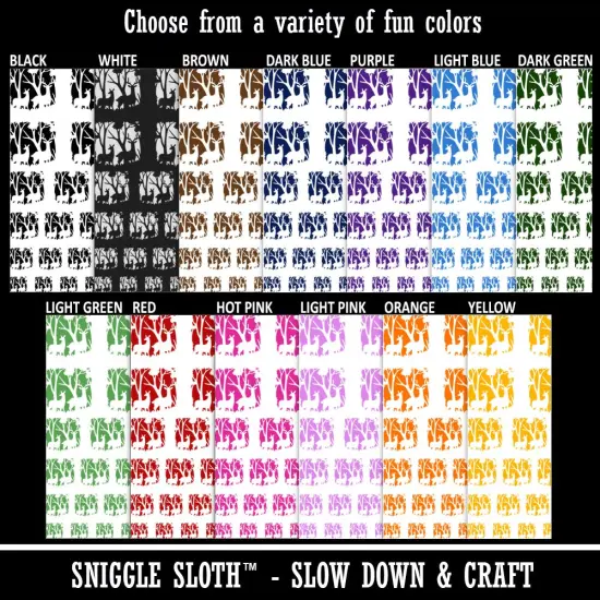 Pair of Deer Silhouette in Forest Temporary Tattoo Water Resistant Fake Body Art Set Collection Light Green {2}