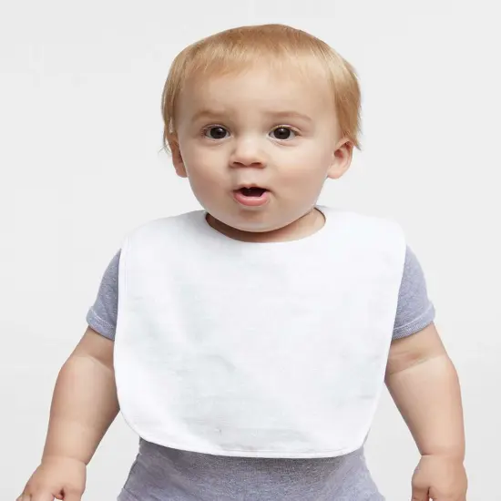 Rabbit Skins&reg; Contrast Trim Terry Bibs for Infants - 1003 {5}
