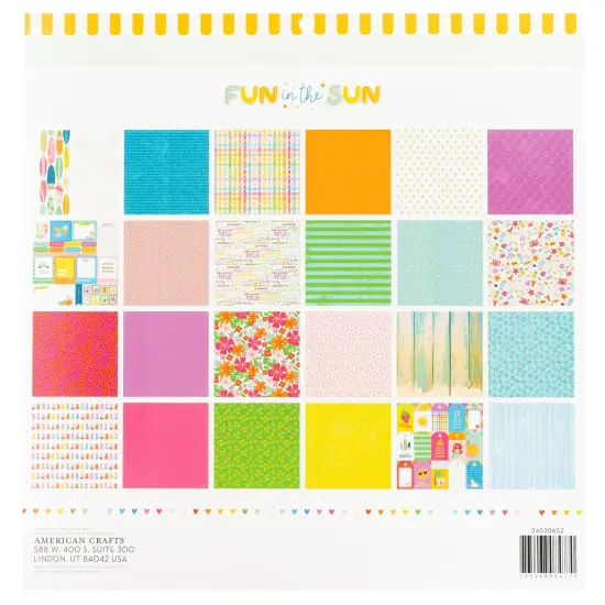 Pebbles Double-Sided Paper Pad 12"X12" 24/Pkg-Holographic Foil, Fun In The Sun {3}