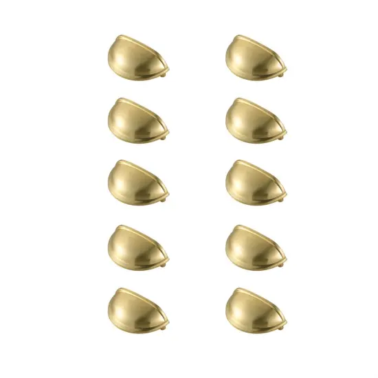 Atticus 3" Center to Center Brushed Gold Cup Bar Pull Multipack (set of 10) {1}