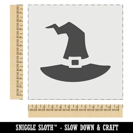 Stylized Witch Hat Halloween Wall Cookie DIY Craft Reusable Stencil {1}