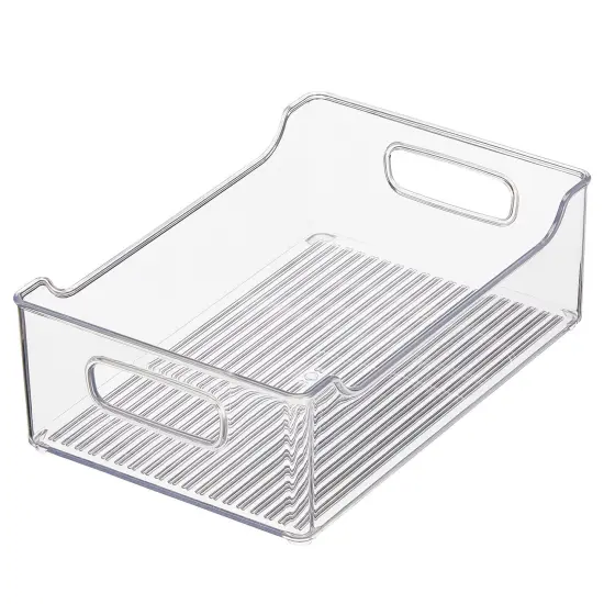 mDesign Kitchen Plastic Storage Organizer Bin, Open Dip Front and Handles {5}