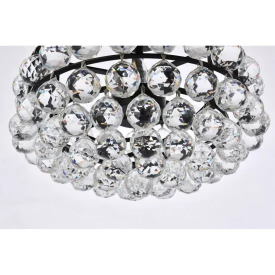 Savannah 14 inch flush mount in black {4}
