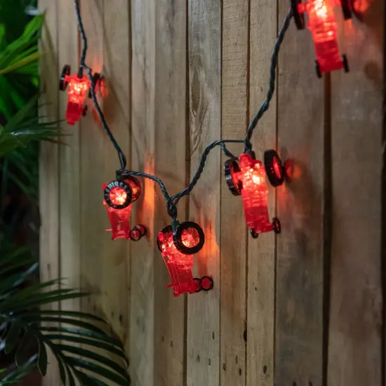 Northlight Red Tractor Indoor Outdoor Patio Light Set - 6' Green Wire - 10ct {1}