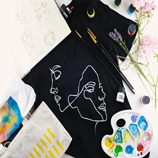 Permanent Fabric Paint Set - 8 x 20ml Vivid Colors, Suitable for Textile, Fabric, T-Shirts, Canvas, Wood, Ceramic, and Glass {6}