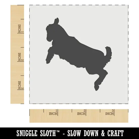 Baby Goat Jumping Playing Wall Cookie DIY Craft Reusable Stencil {5}