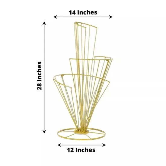 GOLD 28" Spiral Metal Flower DISPLAY STAND Wedding Table Centerpiece {5}