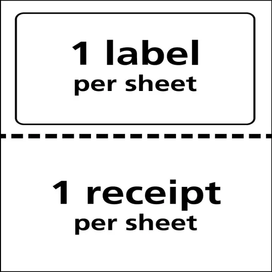 Avery Shipping Labels Paper Receipts, Permanent Adhesive, 5-1/16" x 7-5/8", 100 Labels (27900) {4}
