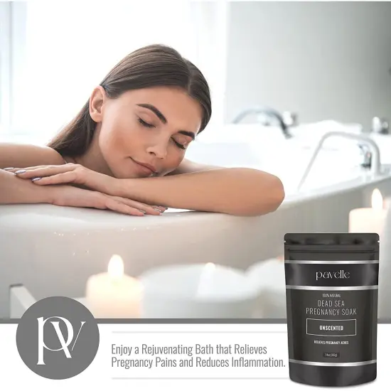 Pavelle Dead Sea Pregnancy Bath Soak, 100% Natural Magnesium Flakes Bath Soak, 14 oz (397g) {2}