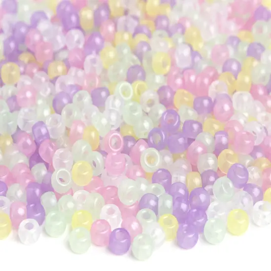 CousinDIY Pony Beads 6mmx9mm 1,000/Pkg-Opaque Glow-In-The-Dark {4}