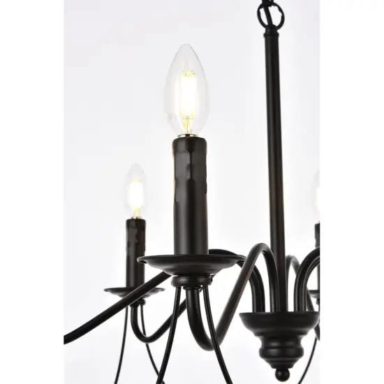 Westley 6 lights pendant in black {5}