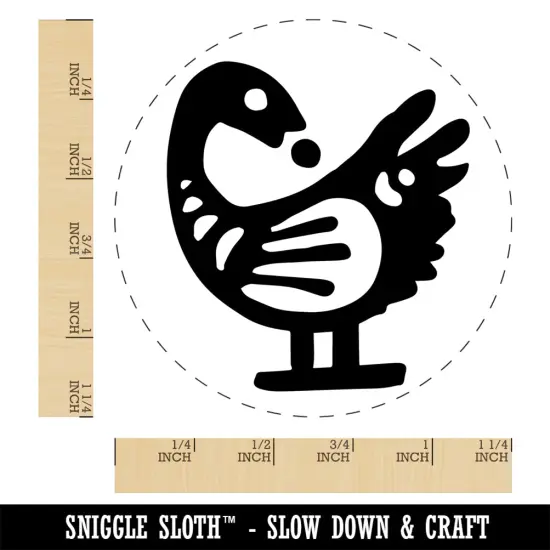 Sankofa African Adinkra Bird Symbol Reflection Rubber Stamp for Stamping Crafting Planners {1}
