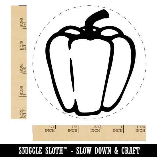 Sweet Bell Pepper Rubber Stamp for Stamping Crafting Planners {1}