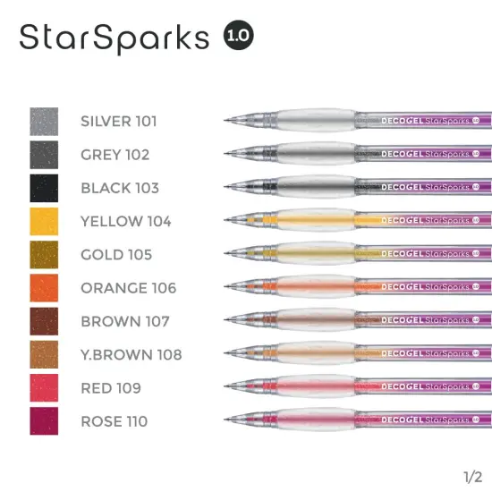 DecoGel 1.0 Star Sparks 20 Colors Set {3}