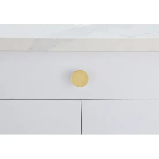 Trovon 1.6" Diameter Brushed Gold Oversize Round Knob Multipack (Set of 10) {3}