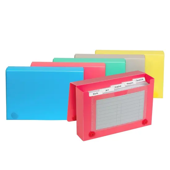 Index Card Case, 3" x 5", Assorted, Pack of 24 {6}