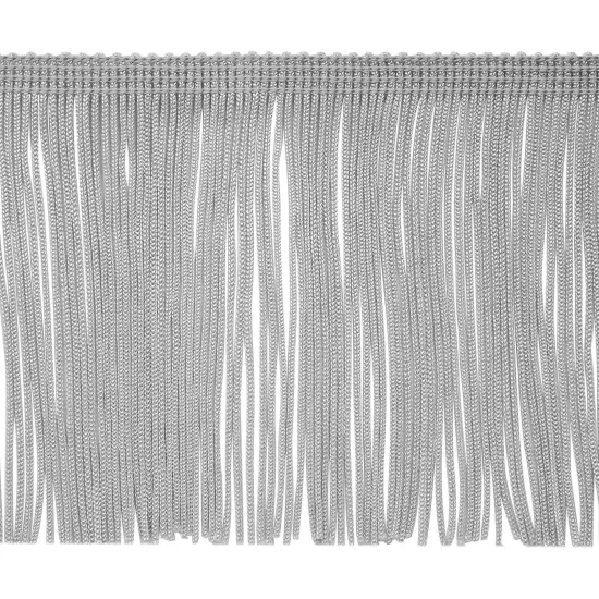 10 Yards of 4" Chainette Fringe Trim | 10 yard cut Gray {1}