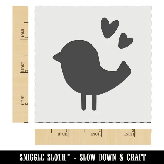 Baby Chick Bird with Hearts Spring Summer Wall Cookie DIY Craft Reusable Stencil {5}