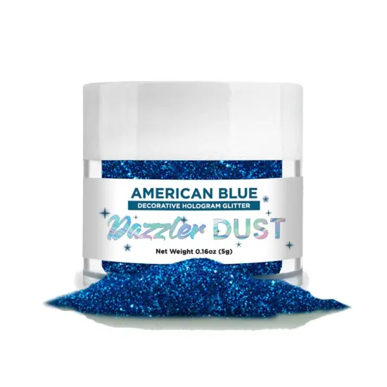 Bakell - American Blue Dazzler Dust (5g, 1x Jar) Non-Toxic Decorating Glitter for Arts and Crafts {5}