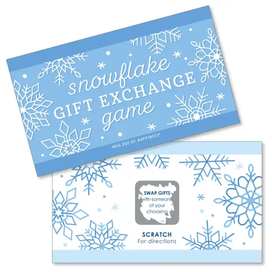 Big Dot of Happiness Blue Snowflakes - Winter Holiday Party Gift Exchange Game Scratch Off Cards - 22 Count {1}