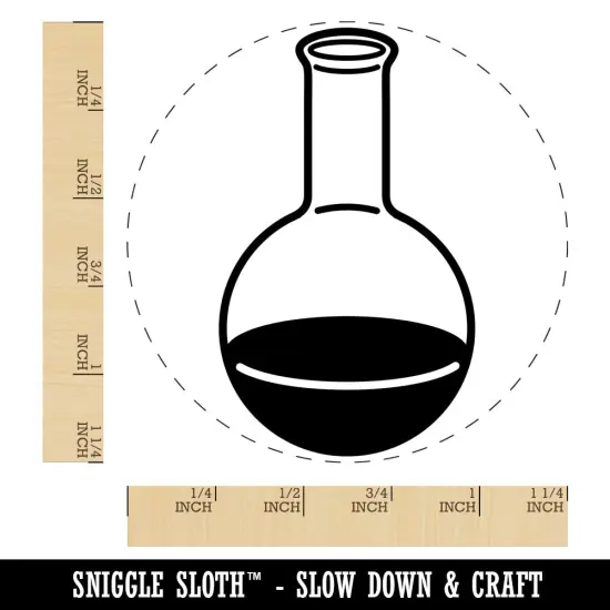 Glass Boiling Flask Chemistry Science Rubber Stamp for Stamping Crafting Planners {1}