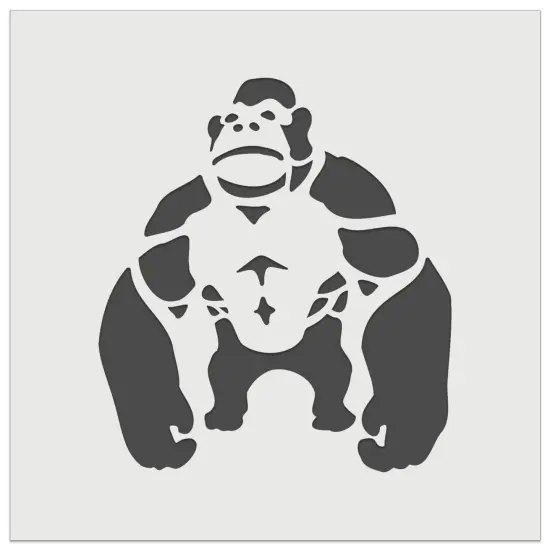 Brawny Gorilla Ape Wall Cookie DIY Craft Reusable Stencil {7}