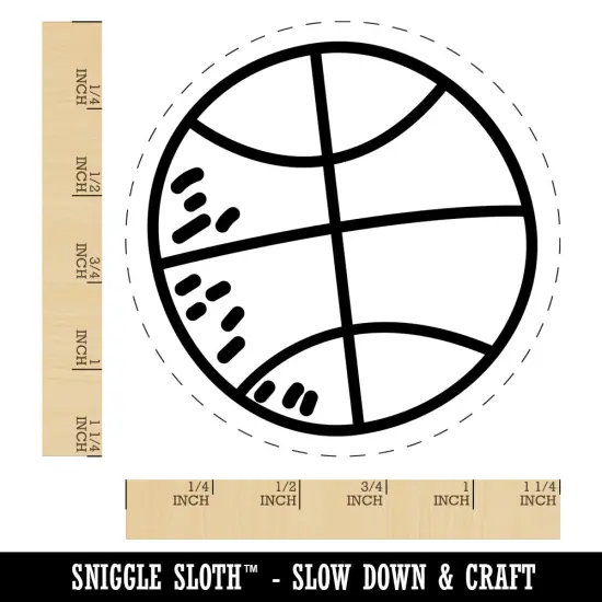 Basketball Doodle Rubber Stamp for Stamping Crafting Planners {1}