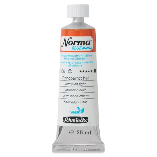 Schmincke Norma Blue Water-Mixable Oil Paint - Vermilion Light, 35 ml {1}