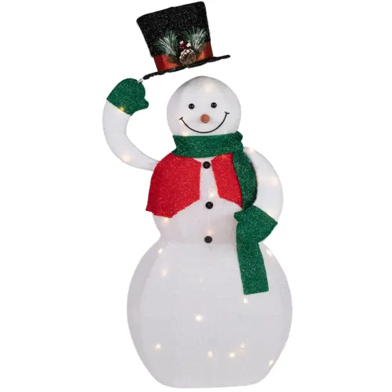 Northlight LED Lighted and Animated Tipping Hat Snowman Outdoor Christmas Figure - 36" - Warm White Lights {5}