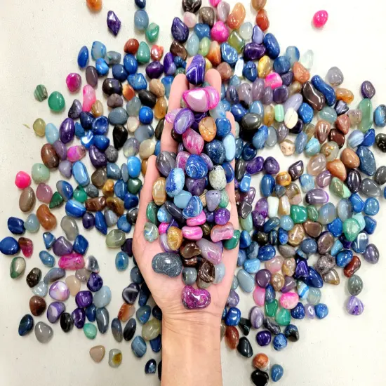 Small Tumbled Agate Crystals - Dyed or Natural {4}