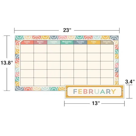 Carson Dellosa We Belong 137 pc Set Wall Calendar, Monthly Headers, Holidays, Birthdays, Number Cover Ups, Seasons, Days of the Week Chart, Boho Decor for Bulletin Board and Classroom Decorations {3}