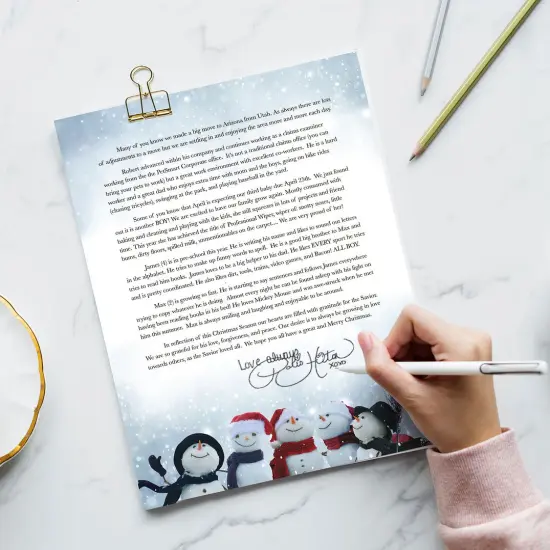 Great Papers! Magical Snowmen Holiday Letterhead, Invitations and Announcements, Printer Friendly, 8.5" x 11", 50PK {4}