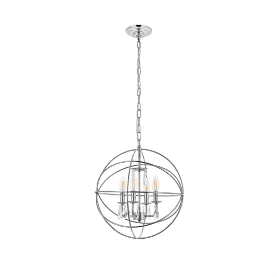 Wallace 4 light Chrome Pendant {5}