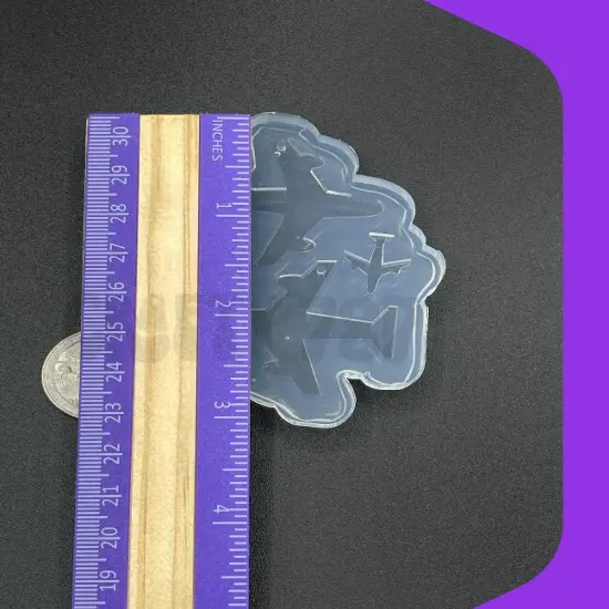 Airplane Dangle Earring Resin Silicone Mold, Uv Resin Mold, Polymer Clay Mold (C14) {3}