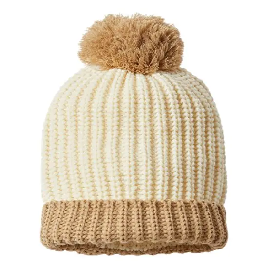 Richardson&reg; Chunky Cable Beanie Cream/ Mocha {1}