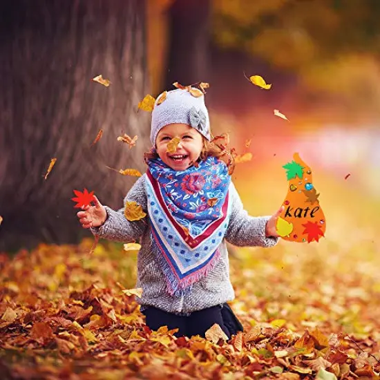 30 Kits Foam Halloween Pumpkin Decorations DIY Pumpkin Craft Kits Assorted Foam Pumpkin Shapes with Fall Maple Leaves Rhinestone Stickers for Kids Crafts Fall Thanksgiving Halloween Decoration {6}