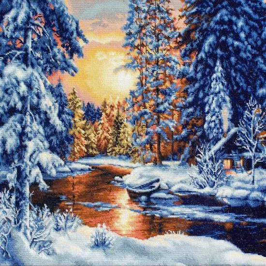 Winter Landscape B477L Counted Cross-Stitch Kit {1}