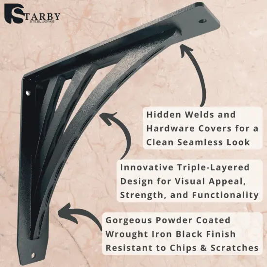 Starby Traditional Heavy Duty Steel Brackets {4}