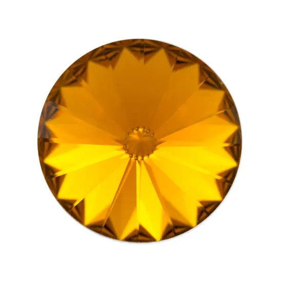 Preciosa Crystal Maxima 12mm Topaz Rivoli (Package of 1) {1}