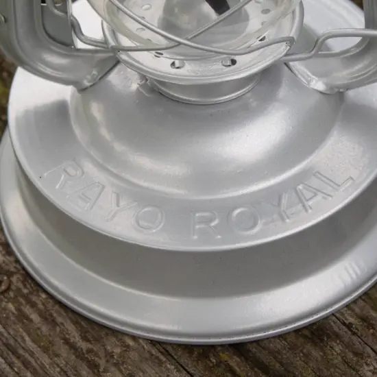 Rayo Royal Kerosene Lantern Hurricane Indoor/Outdoor Lamp, 11.5 inch, Galvanized Steel, Silver {5}