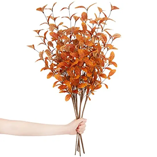 6 Pcs Artificial Eucalyptus Stems Fall Eucalyptus Leaves Fall Decorations with Fall Leaves for Office and Home Artificial Plants for Floral Arrangement {3}