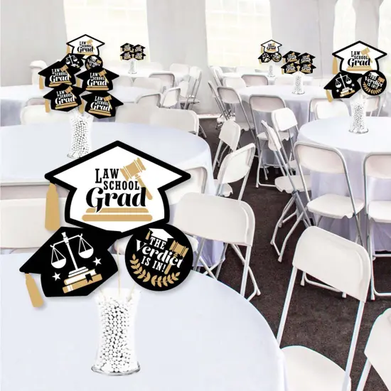 Big Dot of Happiness Law School Grad - Future Lawyer Graduation Party Centerpiece Sticks - Showstopper Table Toppers - 35 Pieces {3}