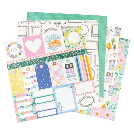 American Crafts Single-Sided Paper Pad 12"X12" 48/Pkg-Poppy And Pear {4}