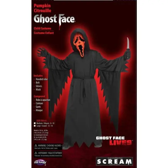 Ghost Face Pumpkin Child Costume {4}