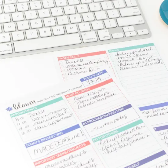 bloom daily planners Planning Pad, 6" x 9", Double Sided Planning Pad, Teal {5}