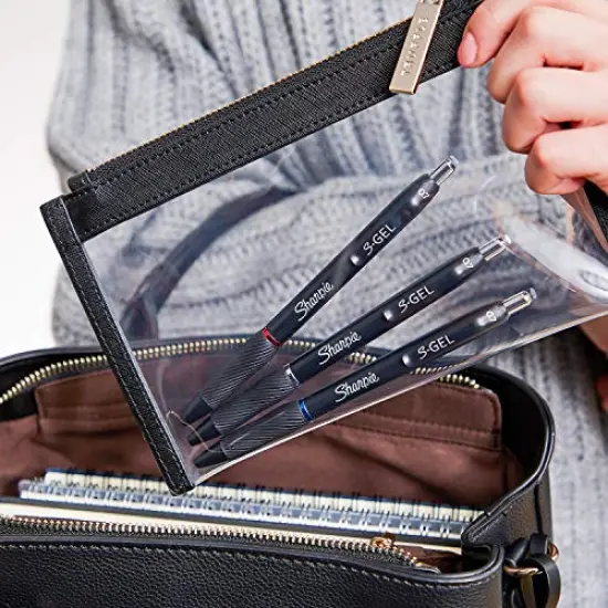 S-Gel, Gel Pens, Medium Point (0.7mm), Black Ink Gel Pen, 12 Count {3}